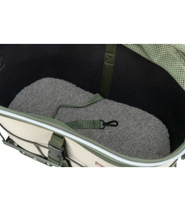Cesta para bicicleta con bolsillos, reflectantes y colchoneta