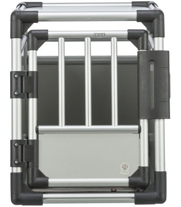 Transportín de aluminio con seguridad y ventilación perfecta