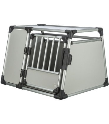 Transportín de aluminio con protección segura y ventilación