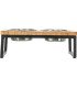 Set de comederos de madera y metal