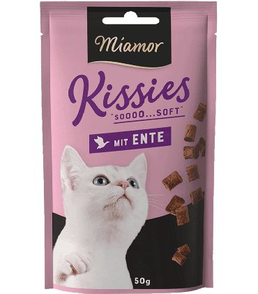 Snacks premium con pato para gatos